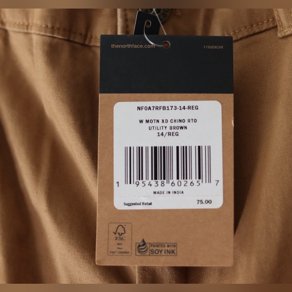 The North Face womens Motion XD Ankle Chino Pants Size 14 outdoor hiking active - Picture 3 of 12